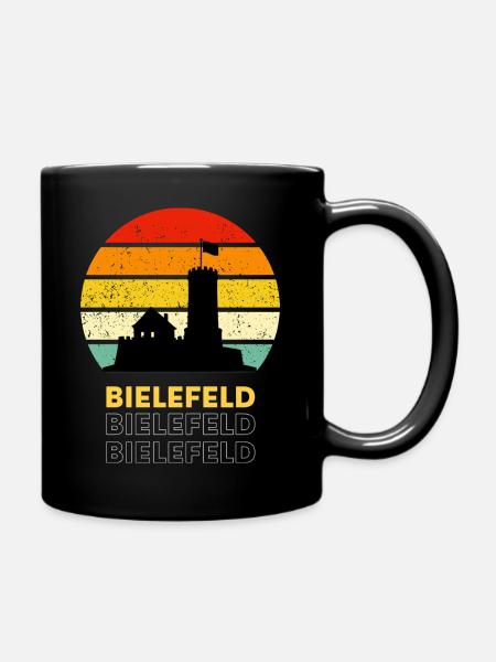 Bielefeld Retro Shirt Sparrenburg Heimat Geschenk - Tasse einfarbig - Schwarz