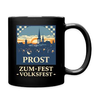 Bayrische Volksfest - Tasse einfarbig - Schwarz - Rechts