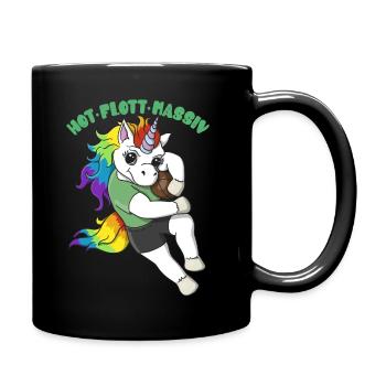 hot flott massiv - Tasse einfarbig - Schwarz - Rechts