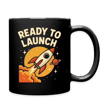 Lancement de fusée - Prêt à aller dans l’espace - Mug uni - noir - Droite