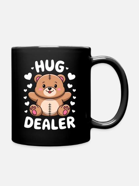 Der Hug-Händler - Tasse einfarbig - Schwarz