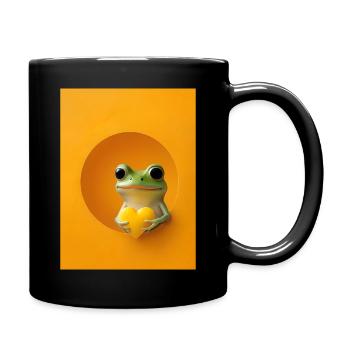 Grenouille Coeur Mignon Cadeau - Mug uni - noir - Droite