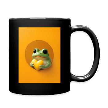 Grenouille Coeur Mignon Cadeau - Mug uni - noir - Droite