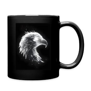 Eagle Neon Glow Gift - Full Colour Mug - black - Right