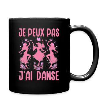 I Can't I Dance Fun Dance Gift Idea - Full Colour Mug - black - Right