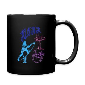 Tropical Beach Holidays - Full Colour Mug - black - Right