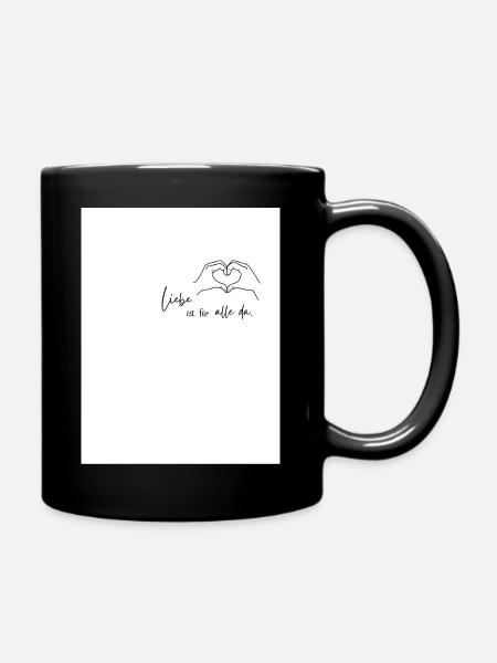Handschrift Illustration Hande Liebe Pride T sh - Tasse einfarbig - Schwarz