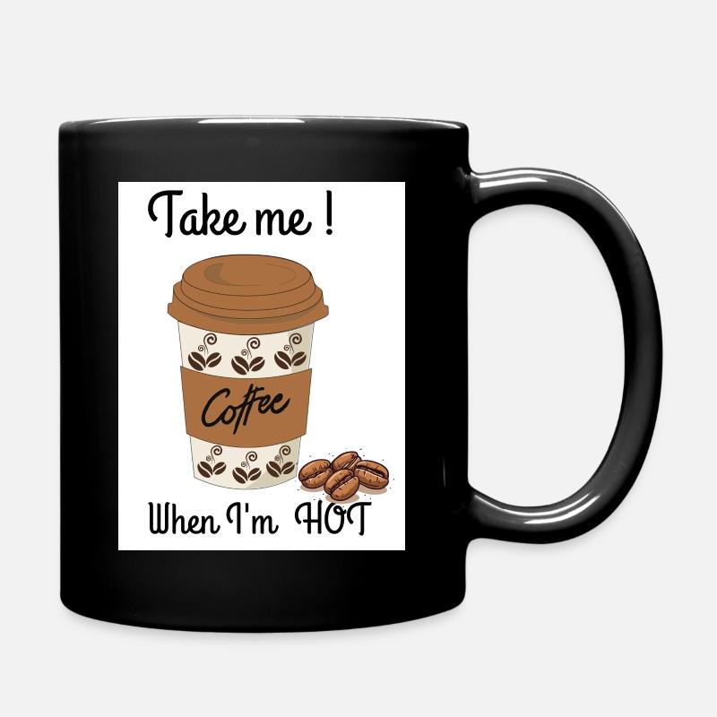 Hot coffee - Full Colour Mug - black