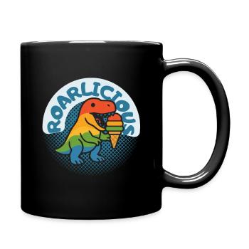 ROARlicious Dino Pride Rainbow - Full Colour Mug - black - Right