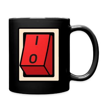 RETRO Kippschalter - Tasse einfarbig - Schwarz - Rechts
