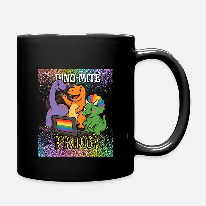 DINO MITE - CSD - Arc-en-ciel - Pride - Mug uni - noir