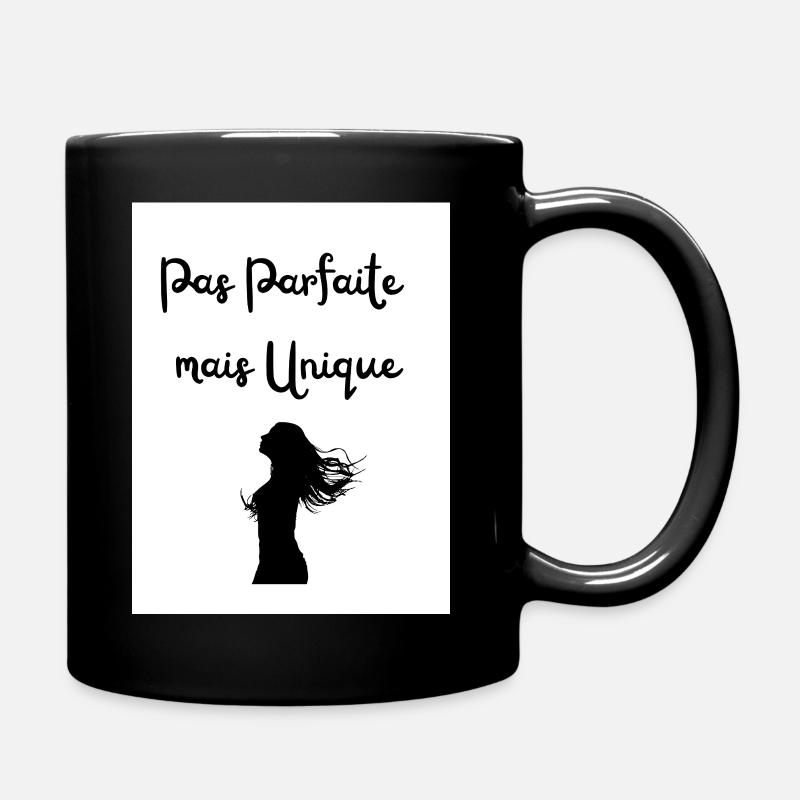 Not Perfect but Unique - Full Colour Mug - black