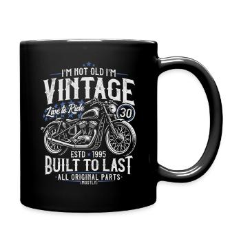 1995 Vintage Born Motorcycle Birthday Gift - Full Colour Mug - black - Right