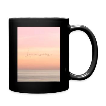 Love wins - Tasse einfarbig - Schwarz - Rechts