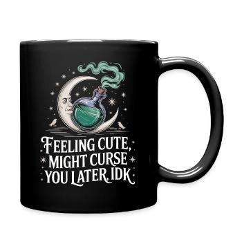 Okkulter Mond: Süß, aber magisch - Tasse einfarbig - Schwarz - Rechts