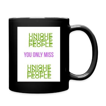 You only miss UNIQUE PEOPLE - Mug uni - noir - Droite