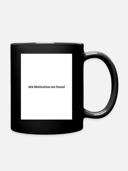 404 Motivation introuvable - Mug uni - noir