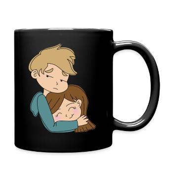 Surcharge de câlins - Mug uni - noir - Droite