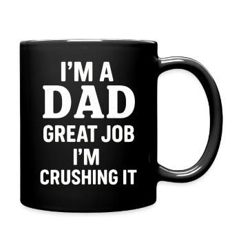 Papa fier - Fiable et confiant - Mug uni - noir - Droite