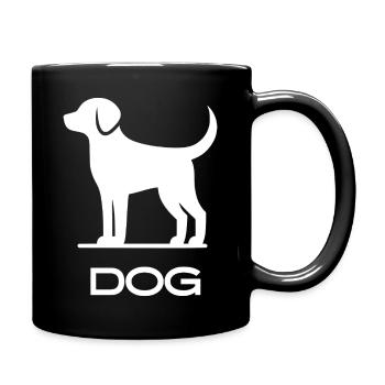Silhouette de chien minimaliste Conception d’amoureux des animaux de compagnie - Mug uni - noir - Droite