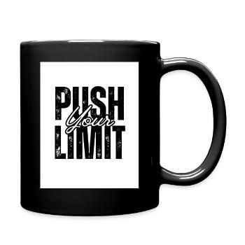 Motivierende Textgestaltung mit starker Typografie - Tasse einfarbig - Schwarz - Rechts