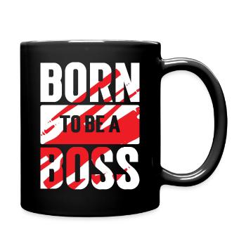T-shirt militant pour devenir un vrai Patron - Tasse einfarbig - Schwarz - Rechts