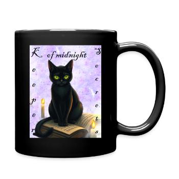 Hüter der Mitternachtsgeheimnisse - Tasse einfarbig - Schwarz - Rechts
