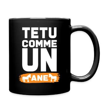 TEXT WIE EIN ESEL - Tasse einfarbig - Schwarz - Rechts