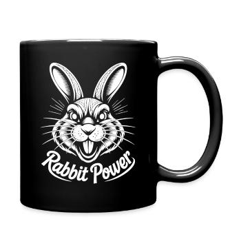Conception de lapin énergique - Mug uni - noir - Droite