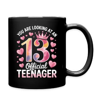 13th birthday teenager gift - Full Colour Mug - black - Right