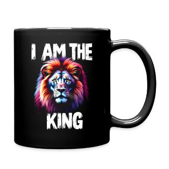 I am the King Lion - Full Colour Mug - black - Right