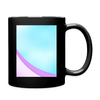 Abstraktes Pastell-Verlaufsdesign - Tasse einfarbig - Schwarz - Rechts