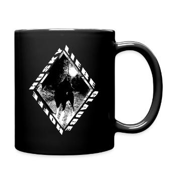 Mystical Black White Husky-Love-Faith-Hope - Full Colour Mug - black - Right