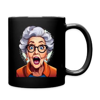 Grand-mère étonnée - Mug uni - noir - Droite