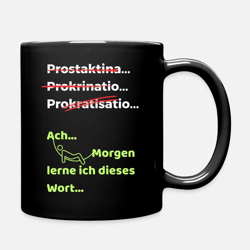 Procrastination Blague Drôle Dire Hamac - Mug uni - noir