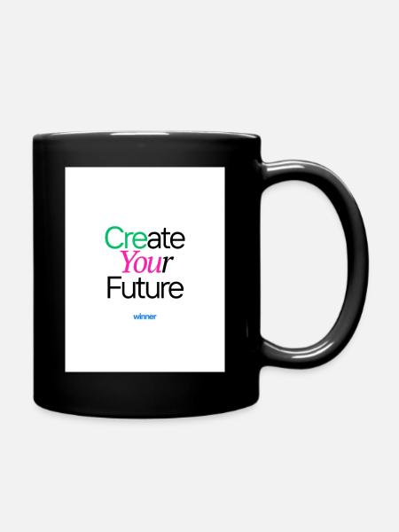 Créer ton avenir motiver design coloré - Mug uni - noir