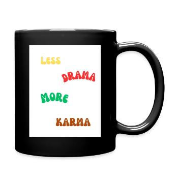 Citation positive sur la vie et le karma - Mug uni - noir - Droite