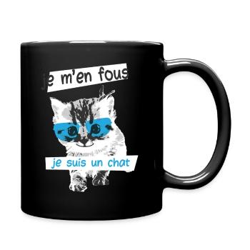 Cat Humor Geek Cute Funny Phrase - Full Colour Mug - black - Right