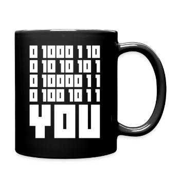 Code binaire F**k YOU – Geek Code & Nerd Humo - Mug uni - noir - Droite