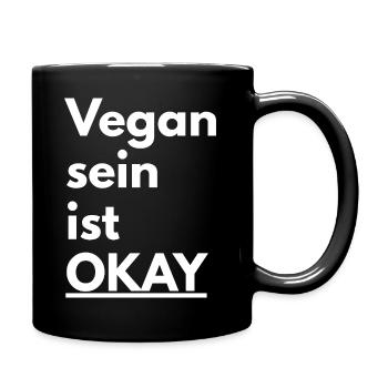 Spruch für den veganen Lebensstil - Tasse einfarbig - Schwarz - Rechts