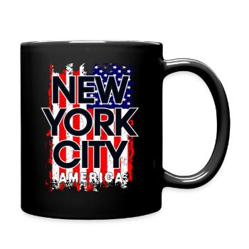 Conception du drapeau de la ville de New York - Mug uni - noir - Droite