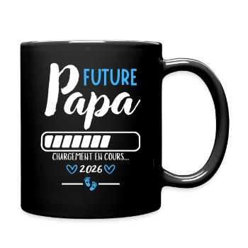 Future Dad 2026 Humor Pregnancy Loading - Full Colour Mug - black - Right