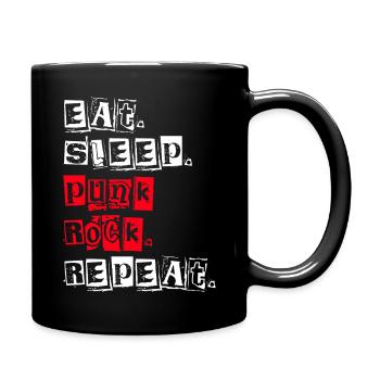 Manger dormir Punk Rock Répéter - Mug uni - noir - Droite