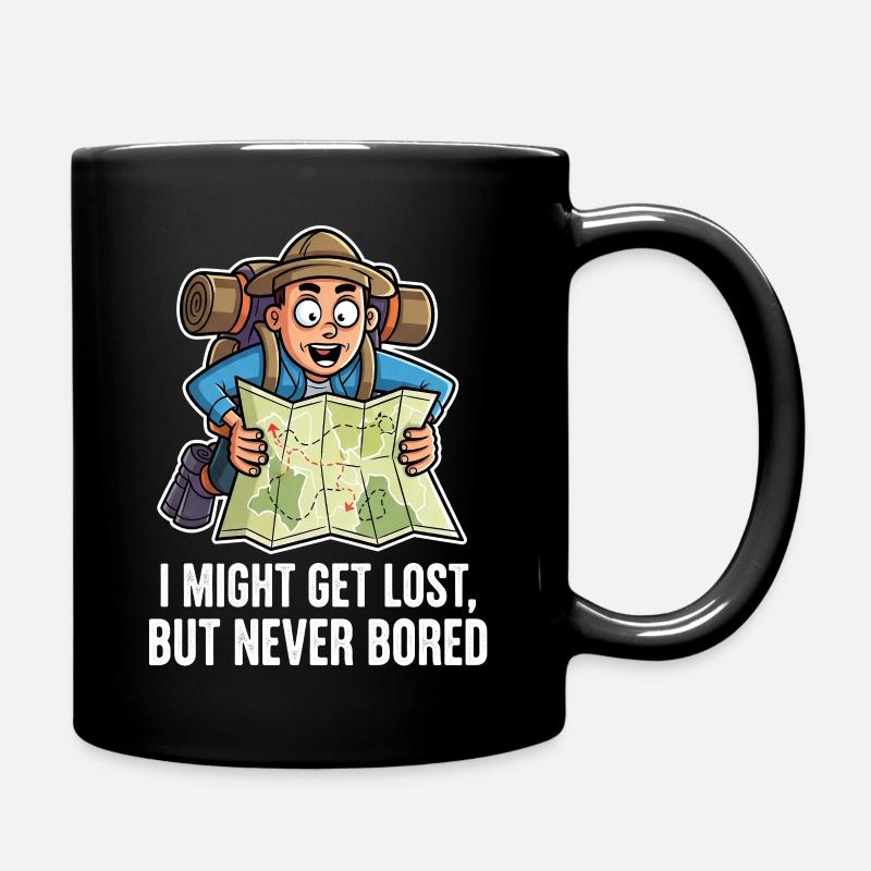 Wanderlust Design – un dicton amusant pour les aventuriers - Mug uni - noir