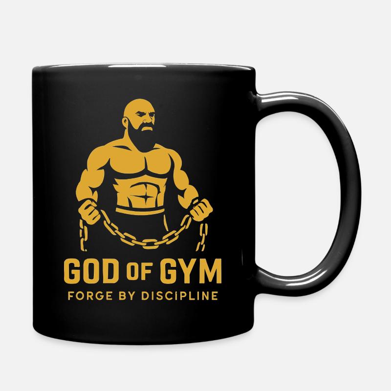Dieu de la gymnase : forger par la discipline - Mug uni - noir