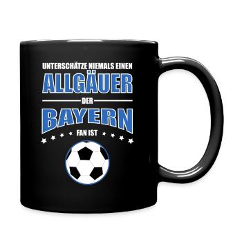 Allgäuer - Bayern Fußball Fan - Tasse einfarbig - Schwarz - Rechts