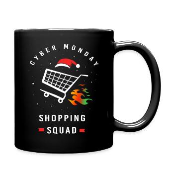 Kaufrausch Cyber Monday - Tasse einfarbig - Schwarz - Rechts