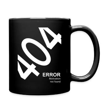 404 Erreur Motivation non trouvée Nerd Humour - Mug uni - noir - Droite