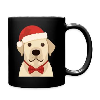 Golden Retriever Flat Noël Design - Mug uni - noir - Droite