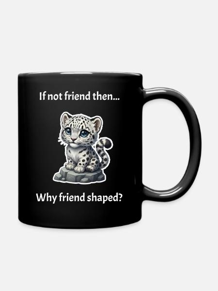 Léopard des neiges en forme d’ami - Mug uni - noir